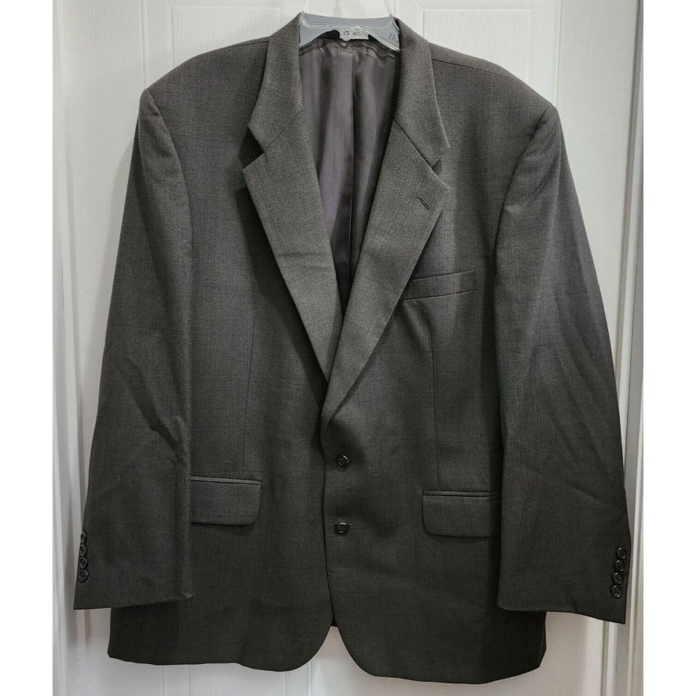Burberrys' Wool Solid Gray 2 Button Blazer Suit Jacket USA Made Union Size 50